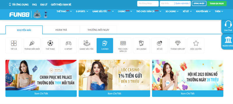 Fun88 là nhà cái đánh baccarat uy tín